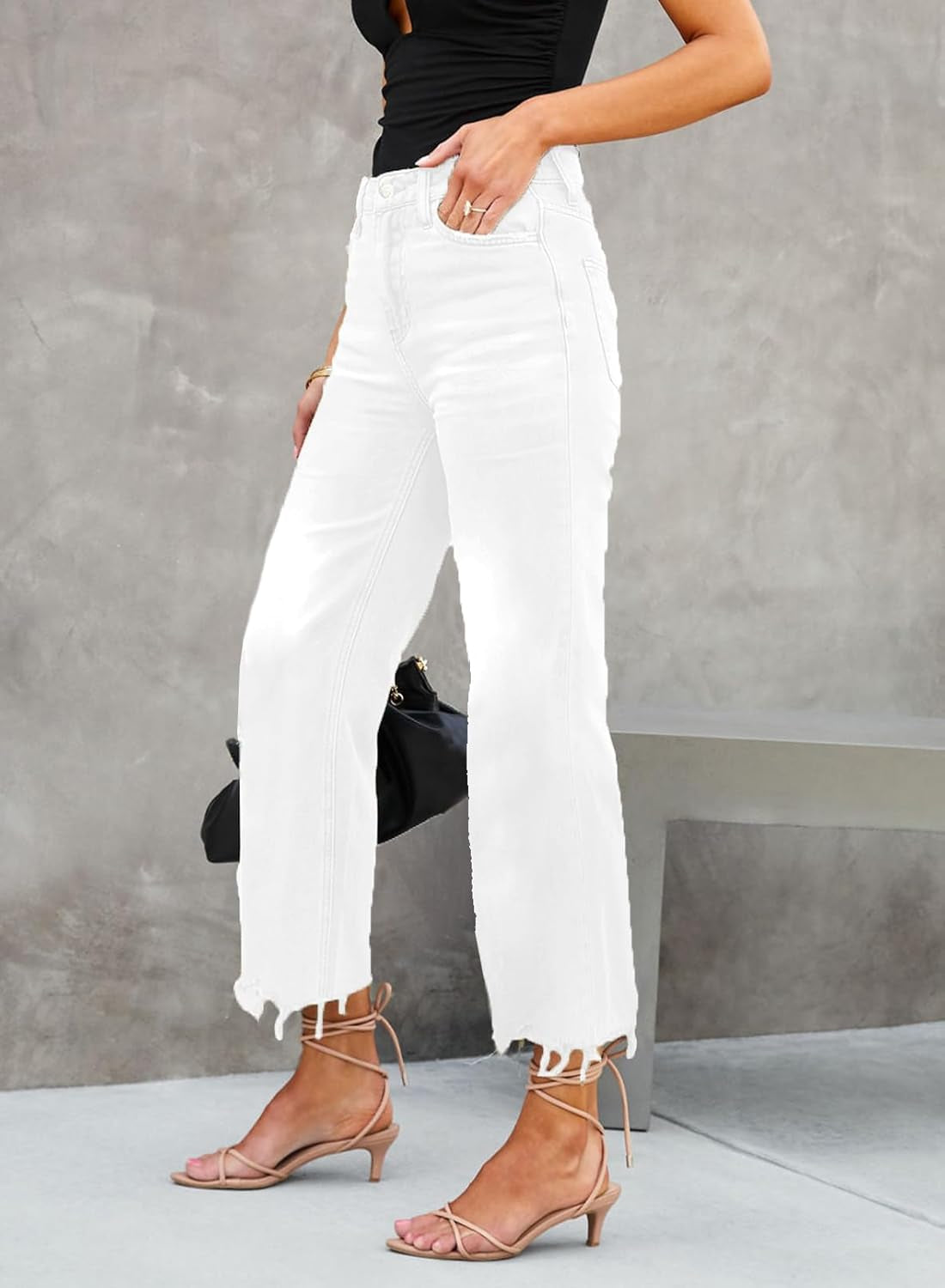 High Waisted Flare Jeans for Women Casual Bell Bottom Denim Pants