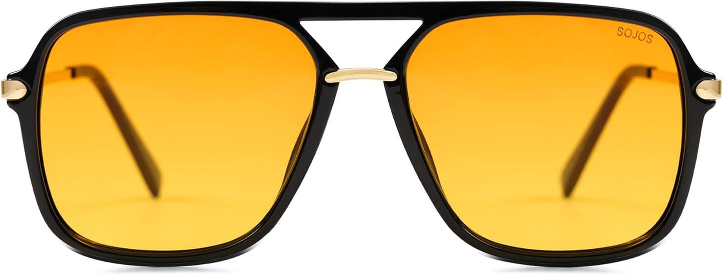 Sunglasses for Women & Men, Square, Retro, Polarized Lens, Trendy Aviator, 90S Shades