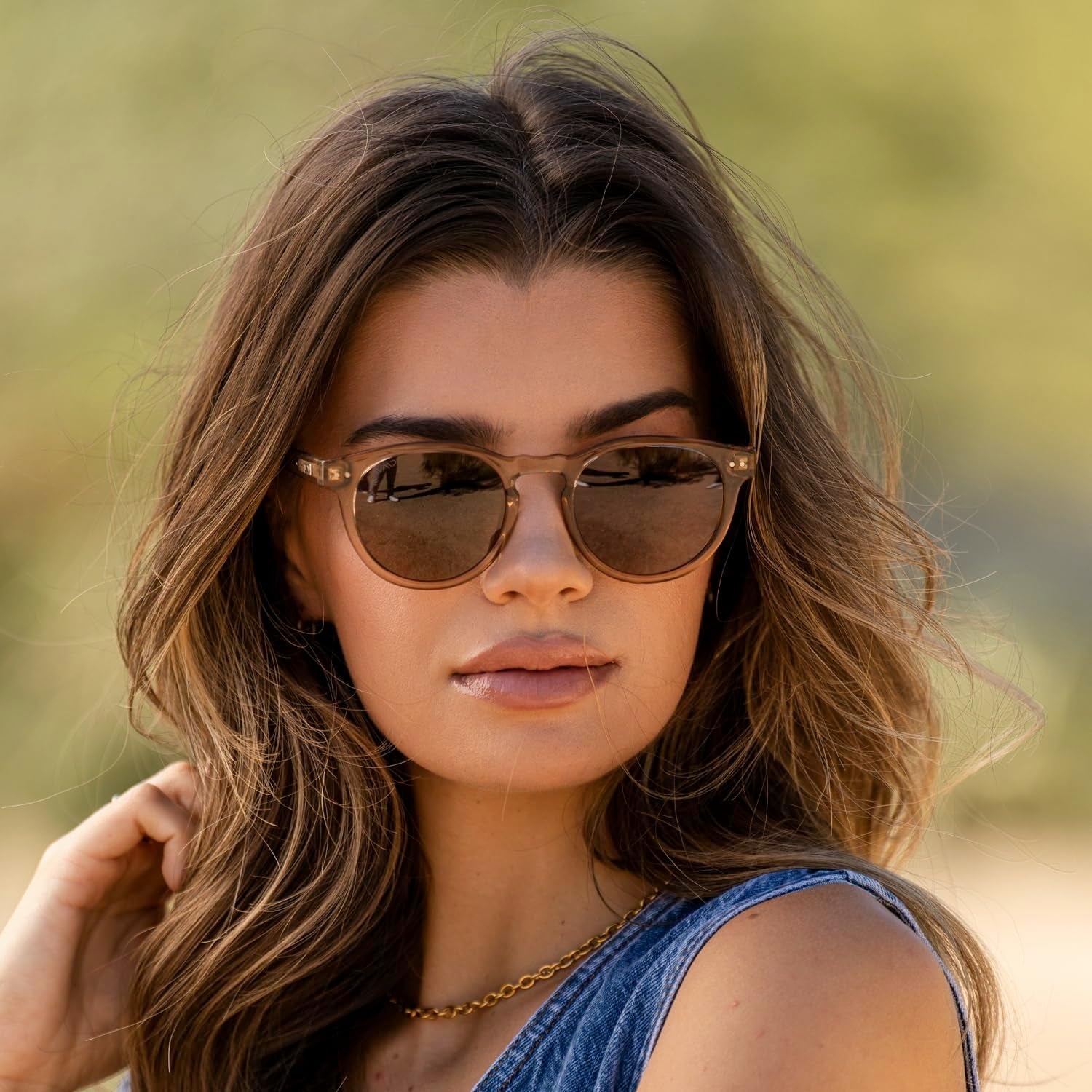 Polarized Classic round Retro Women'S Sunglasses